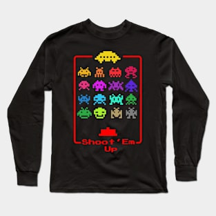 space invaders shoot em up Long Sleeve T-Shirt